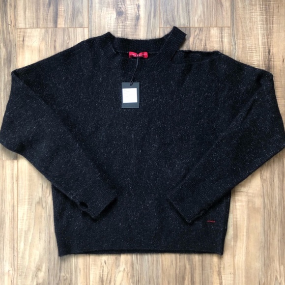 NWT - n:PHILANTHROPY Indigo Cut-Out Sweater in Black - Picture 1 of 10